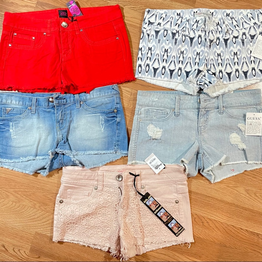 Brand new 2b Bebe Guess Dollhouse Shorts LOT